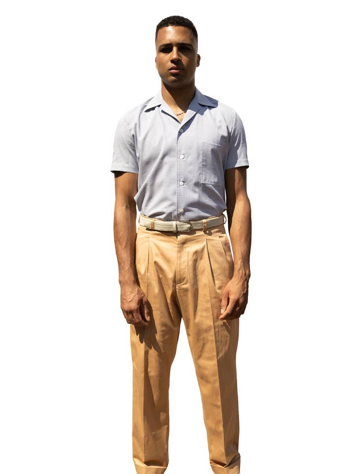 50'er herrebukser med opslag for engroshandel hos Gabriele Sabe