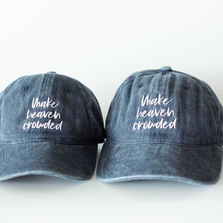 Modern Burlap - Wholesale Baseball Cap - Women's - Make heaven crowded - Baseball Cap - Blue1