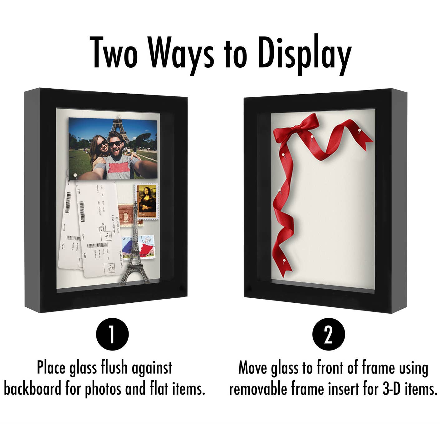 Americanflat Shadow Box Frame with Black Molding (2 Pack) for wholesale on Faire33