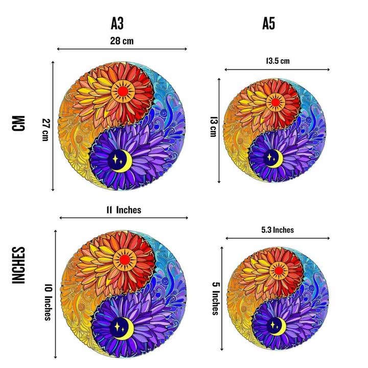 Crafthub - Wholesale Puzzle - Adult - Sunflower Yin Yang - Jigsaw Puzzle