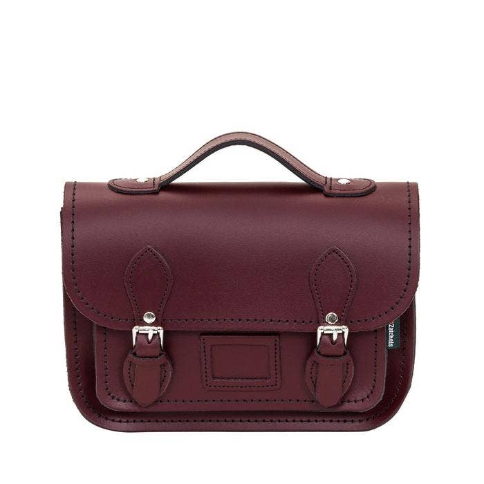Leather Midi Satchel - Marsala Red for wholesale by Zatchels