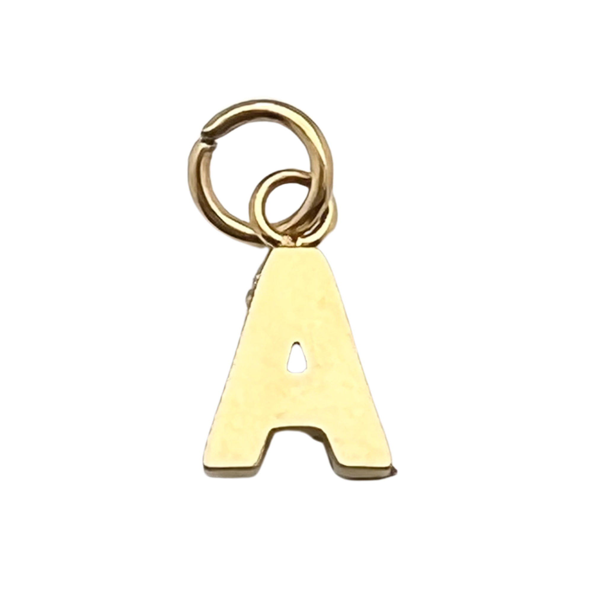 WJW – wholesale Individual charm/pendant – Gold Pavé Set CZ Initial Letter Charms35