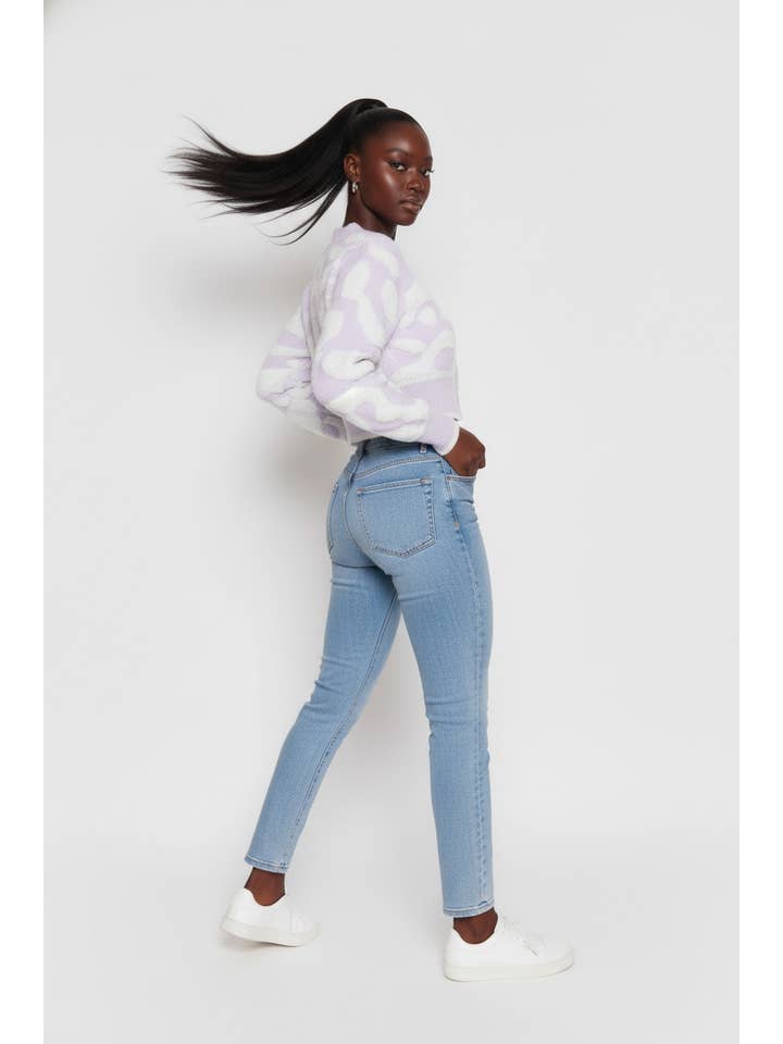 5besties inc - Vendita all'ingrosso Cardigan - Donna - CARDIGAN CORTO IN MAGLIONE A BLOCCHI DI COLORE6