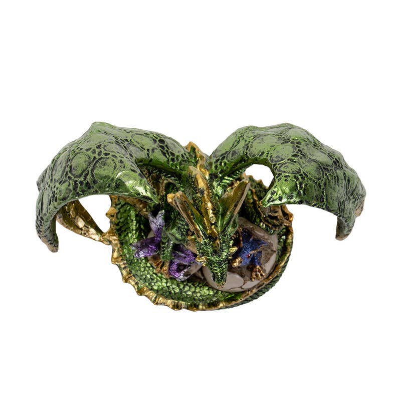 Pacific Trading - Wholesale Decorative Figurine - Green Dragon with Hatchlings4