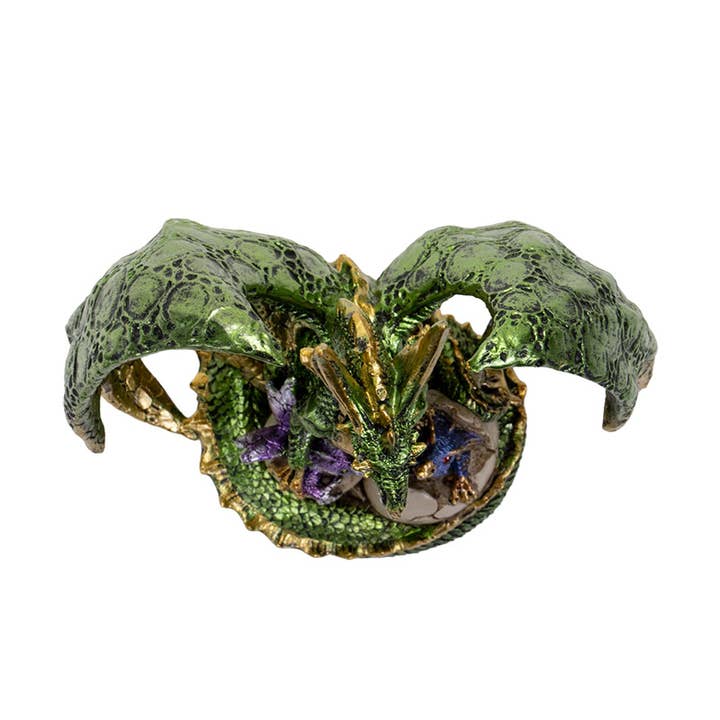 Pacific Trading - Wholesale Decorative Figurine - Green Dragon with Hatchlings4