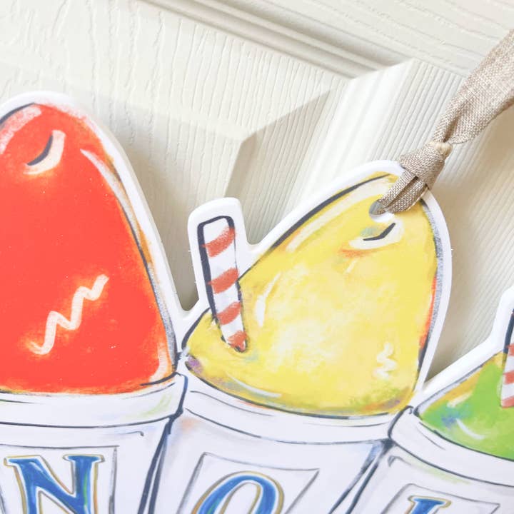 Home Malone - Wholesale Door Hanger - NOLA Sno-Ball Door Hanger - New Orleans Summer Outdoor Decor2
