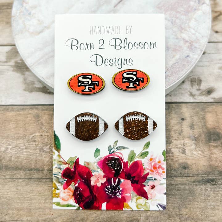 49ers Örhängeset för wholesale av Born 2 Blossom Designs