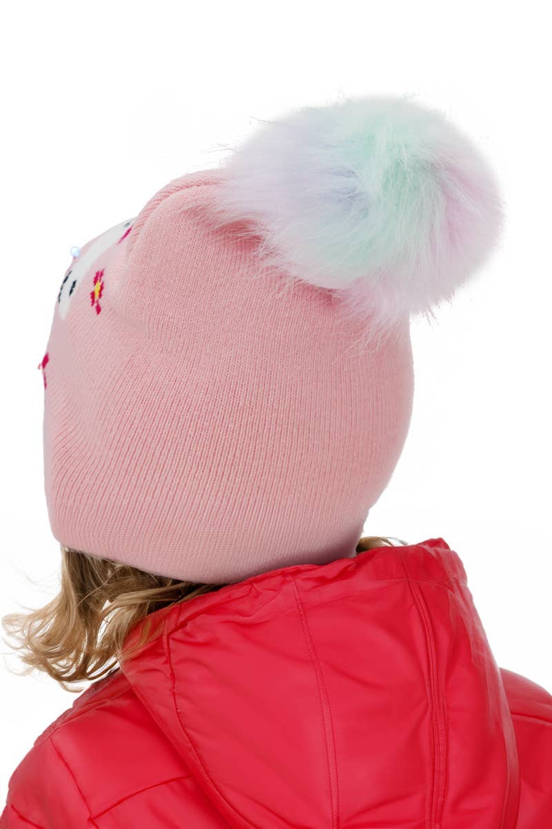 ASSORTED Little Girls Unicorn Led Light-up Short Beanie for wholesale on Faire3