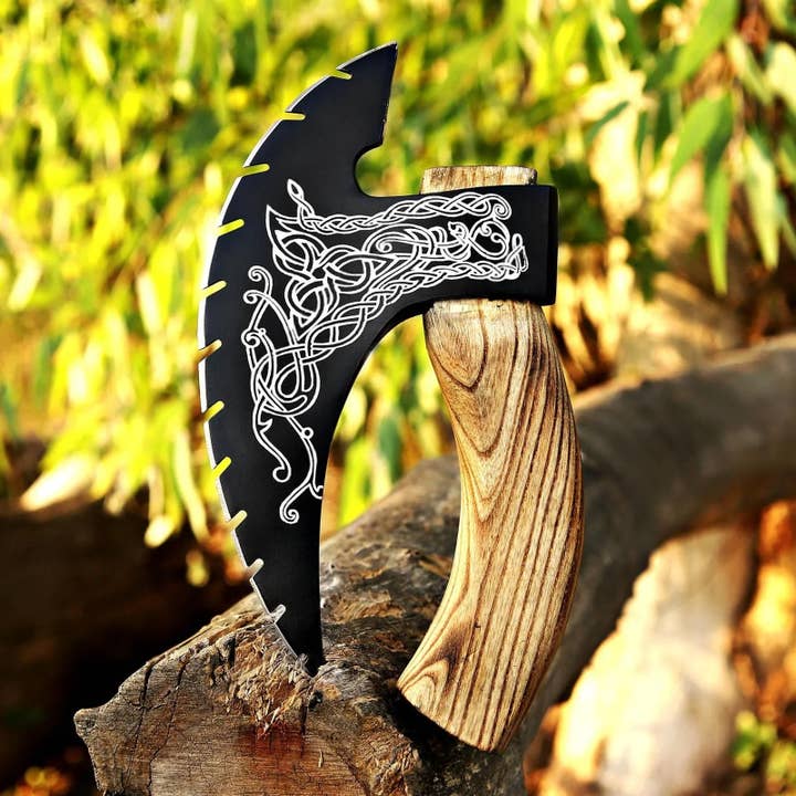 Liconte LLC - Wholesale Pizza Wheel - Handmade Pizza Cutter Axe Style Gift BBQ Outdoor Wood Events3