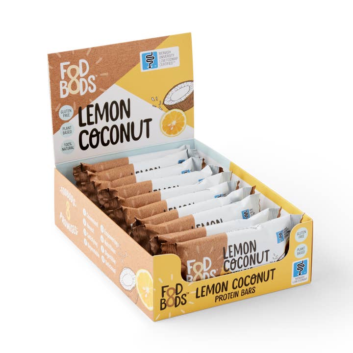 Fodbods - Wholesale Snack Bar - Fodbods – Lemon Coconut Protein Bars – 10x 50g