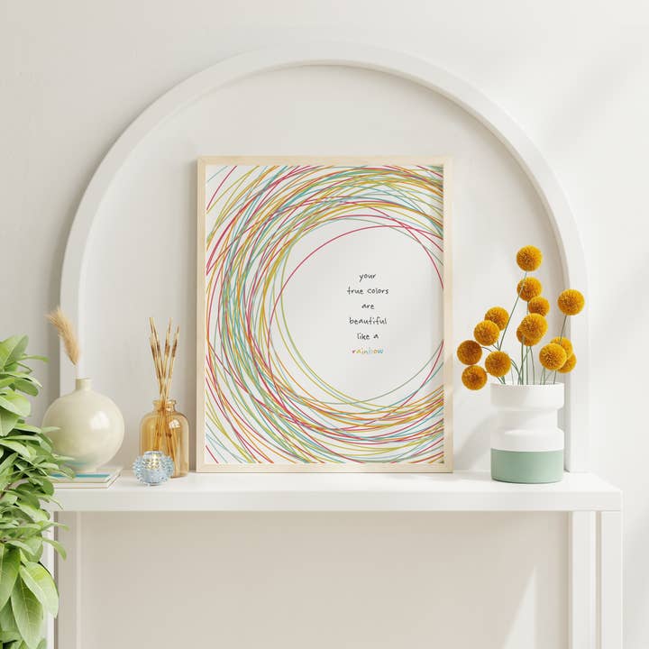 Lyrical Artworks - Wholesale Art Print - Cyndi Lauper | True Colors - song lyric wall art print