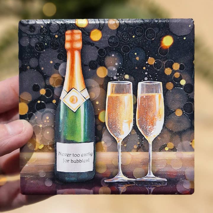 237-C Bubbly Wine Coaster for wholesale by By Jo Crafts