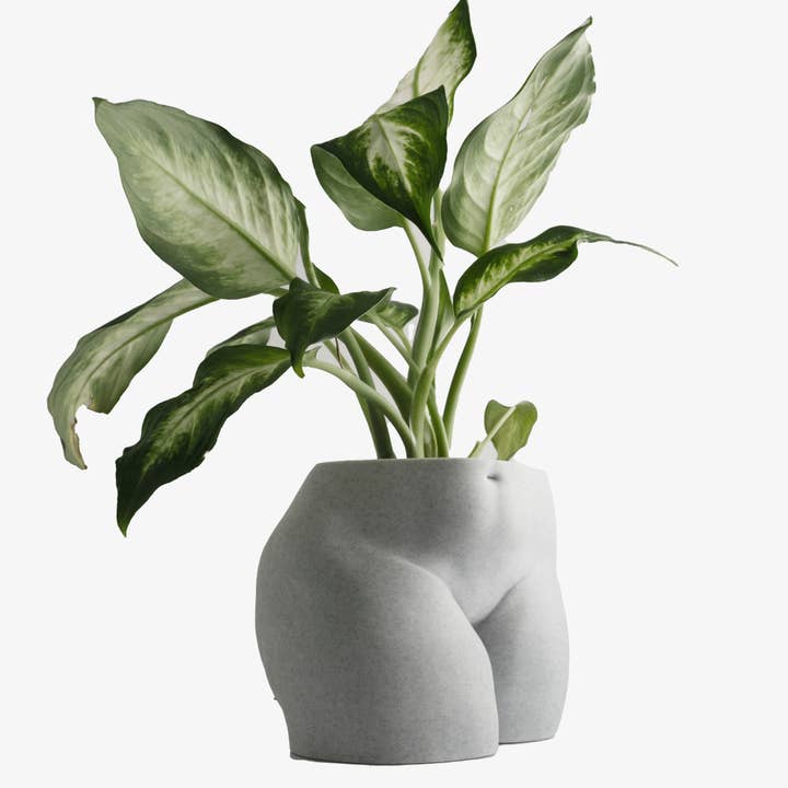 Kurvy kvinna Booty Planter, Plus Size - 3d tryckt, Marmor för wholesale av alterly