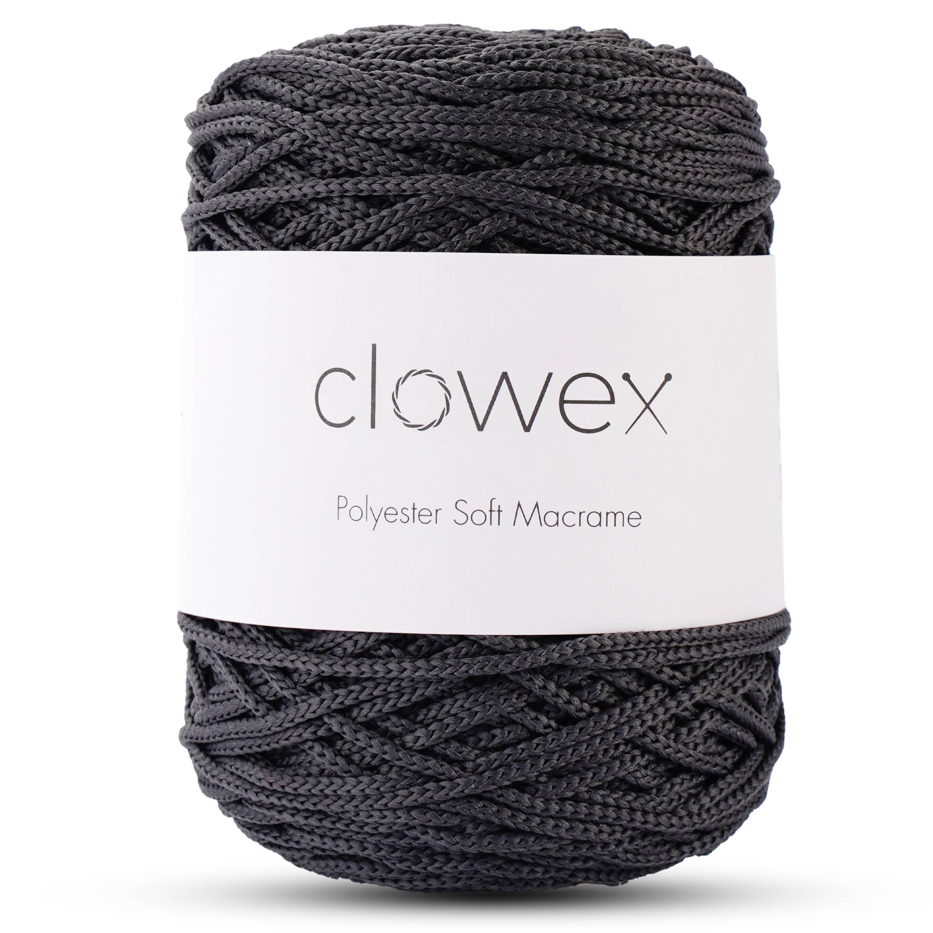 Clowex Textile LLC - Vente Fils à tricoter - Corde Macramé Douce en Polyester 2,5 mm, Fil de Corde Tressé Coloré12