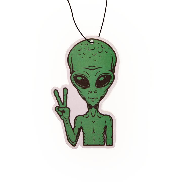 Fresh Fresheners - Wholesale Car Freshener - Unisex - Peace Sign Alien Air Freshener Pack of 12