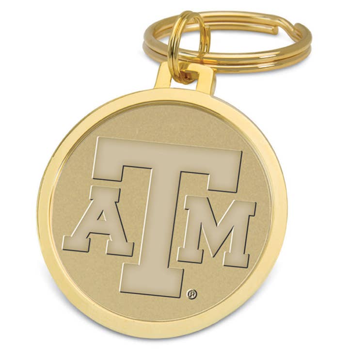 Texas A&M Aggies Gold Key Ring for wholesale by Collegiate Gifts and Accessories
