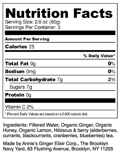 Annie's Ginger Elixir - Wholesale Elixir - Annie's Ginger Elixir 8.5oz/12pk - Health & Immunity Boost6