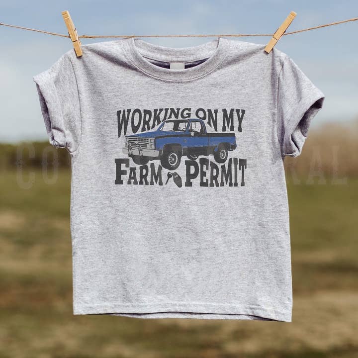 FARM PERMIT YOUTH TEE for wholesale by Cowpoke Corral
