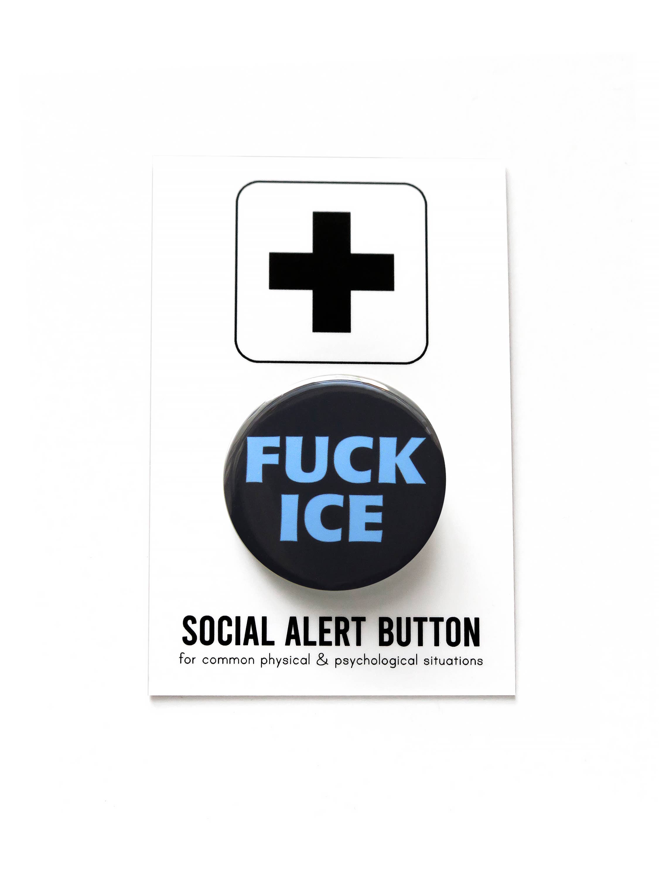 Word For Word Factory - Wholesale Lapel Pin/Button - Fuck ICE Button 1.25" Immigration Political Protest Pin1