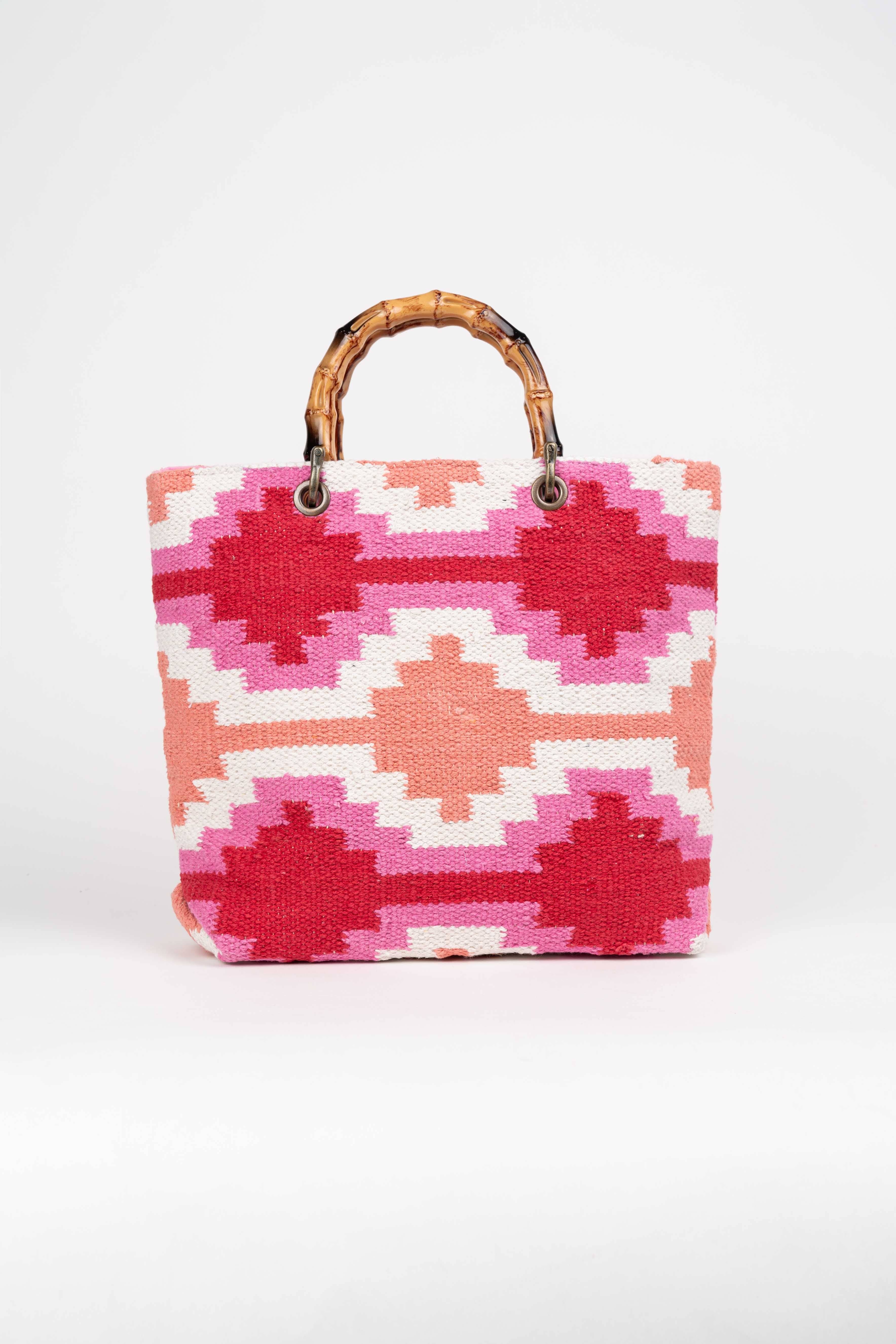 Piti Cuiti – Großhandel Schultertasche – Damen – YUCATAN MEHRFARBIGER ROSA SHOPPER4