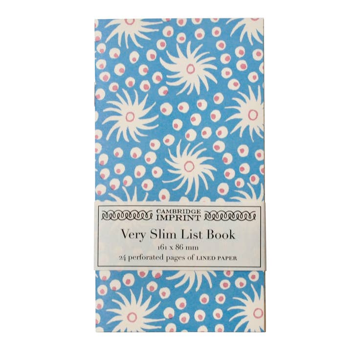 Very Slim List Book Milky Way Blue and Pink for wholesale by Cambridge Imprint