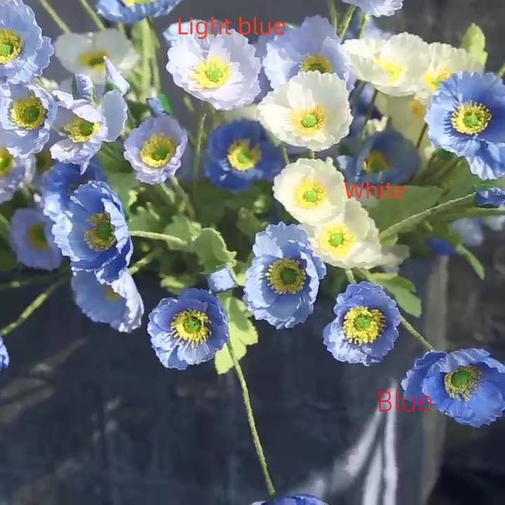 ACNITE(We cover U.S. import duties) - Wholesale Artificial flowers - Artificial silk poppy Flowers for DIY home/wedding decor3