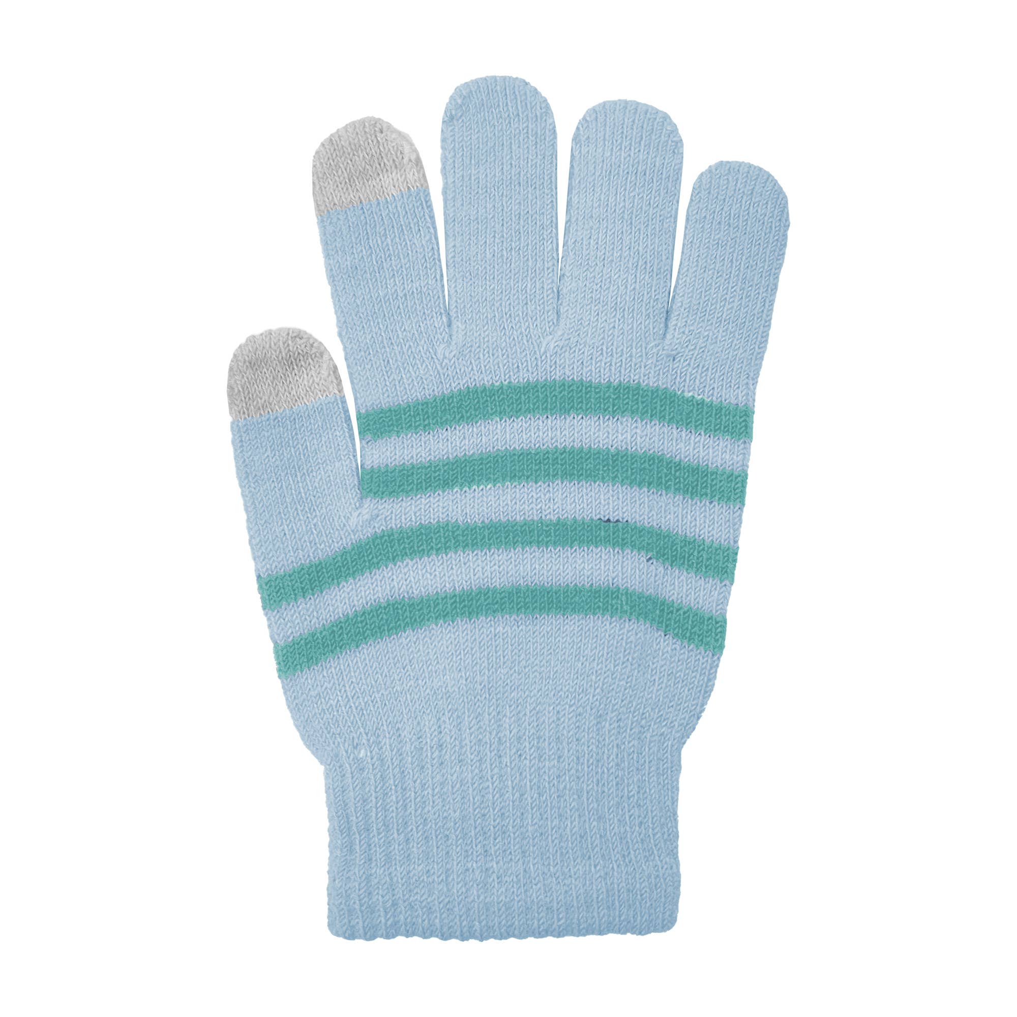 Grand Sierra - Wholesale Gloves - Kids - Girls Touchscreen Striped Stretch Gloves - 351141