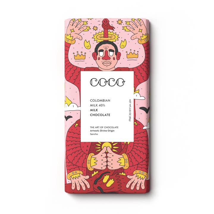 COCO Chocolatier [No duties when shipping to US!] - Wholesale Chocolate Bar - Colombian Milk 40% Chocolate Bar (Pack of 12)0