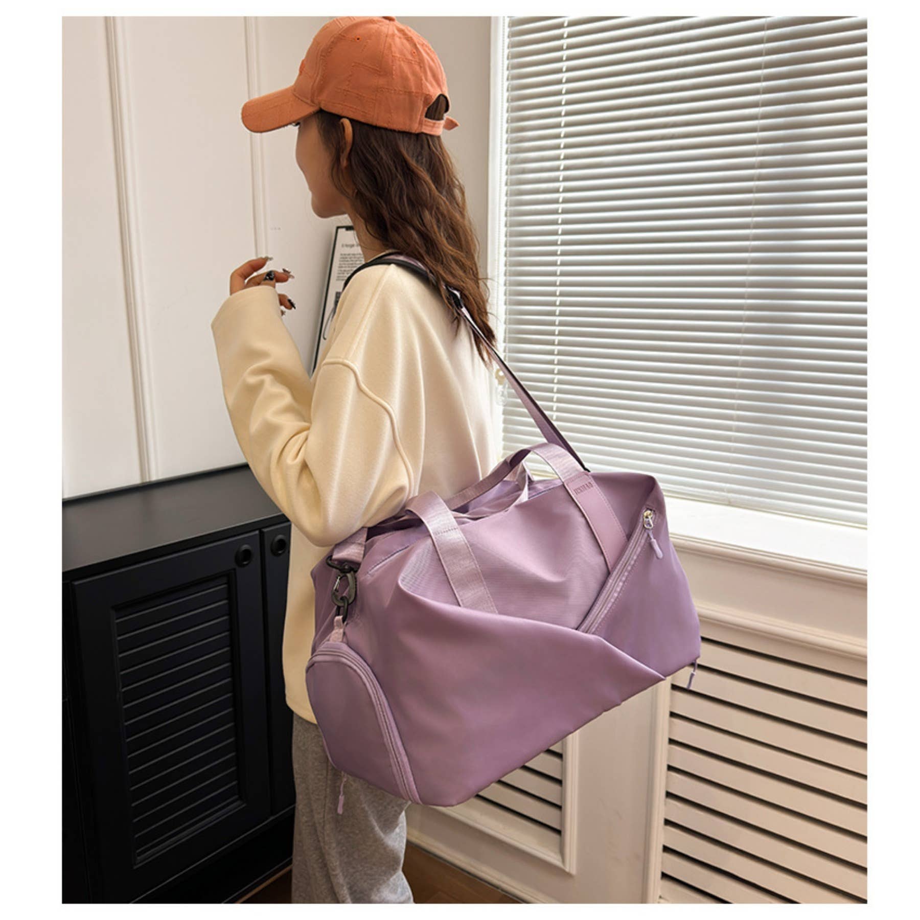 wandf - Vente Sac de voyage – femme - Sac de sport de voyage et de fitness - Séparation étanche pour le mouillé et le sec22