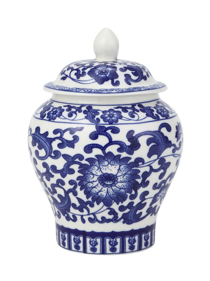 Blue & White Floral Canister and other Purchase Wholesale made in india. Free Returns & Net 60 Terms on Faire trending on Faire.