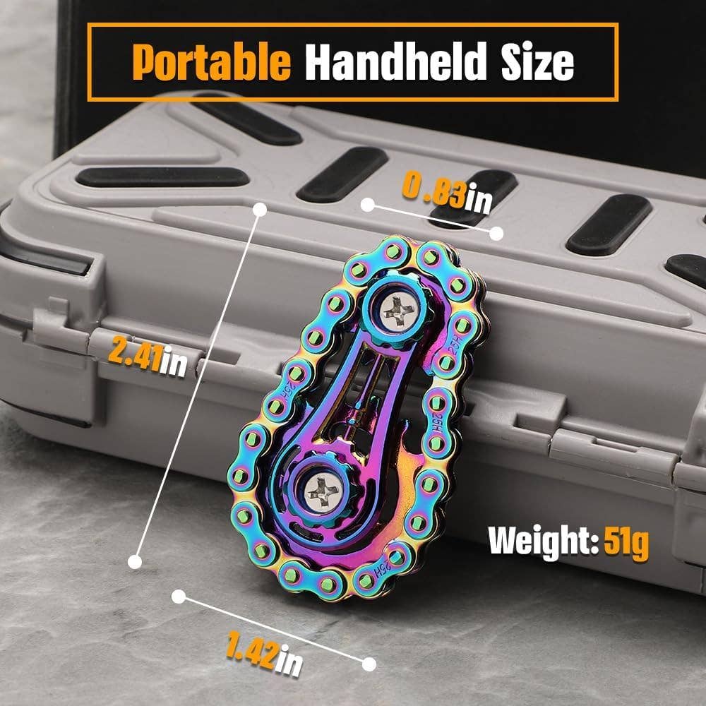 VIGOR - Wholesale Fidget Toy - Kids - Chain Fidget Spinner Metal Toy With Gear Chain Teeth Fly1