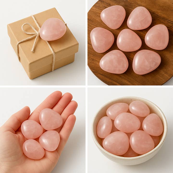 Kreateur Miami - Vente Pierre et cristal de spiritualité - Galets de quartz rose en vrac – Pack de 5KG (250+ pcs)2