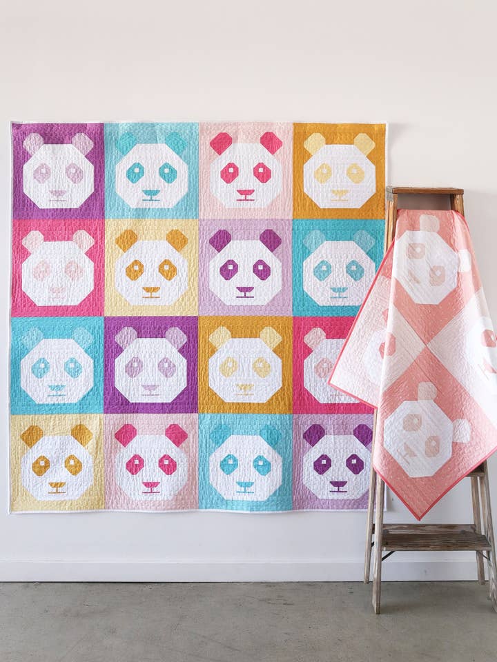 Pandamonium Quilt Pattern for wholesale by Cotton and Joy