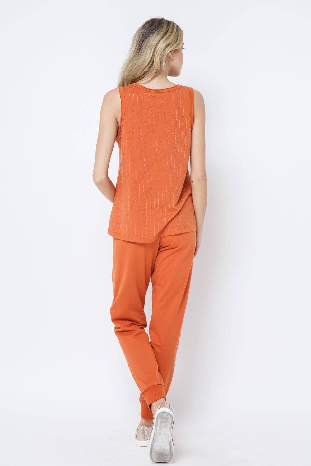 VOCAL - Vente Débardeur – femme - Haut sans manches à encolure dégagée, motif rayé Hotfix8