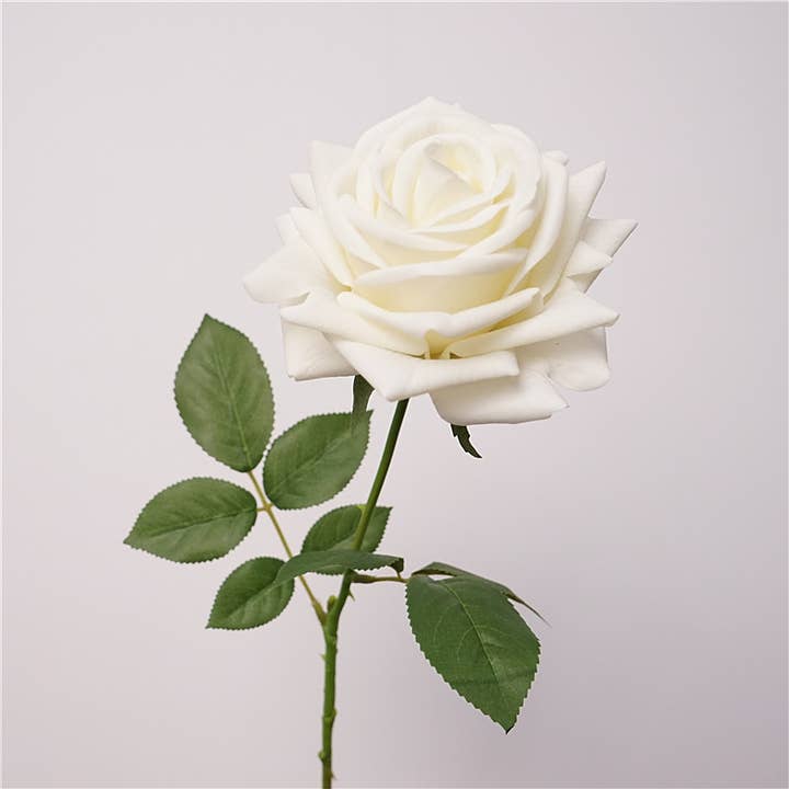Sweet Home Deco - Vendita all'ingrosso Fiori finti - Rosa Singola Spray 26''T Real Touch, Rosa Finta, Grande Fiore