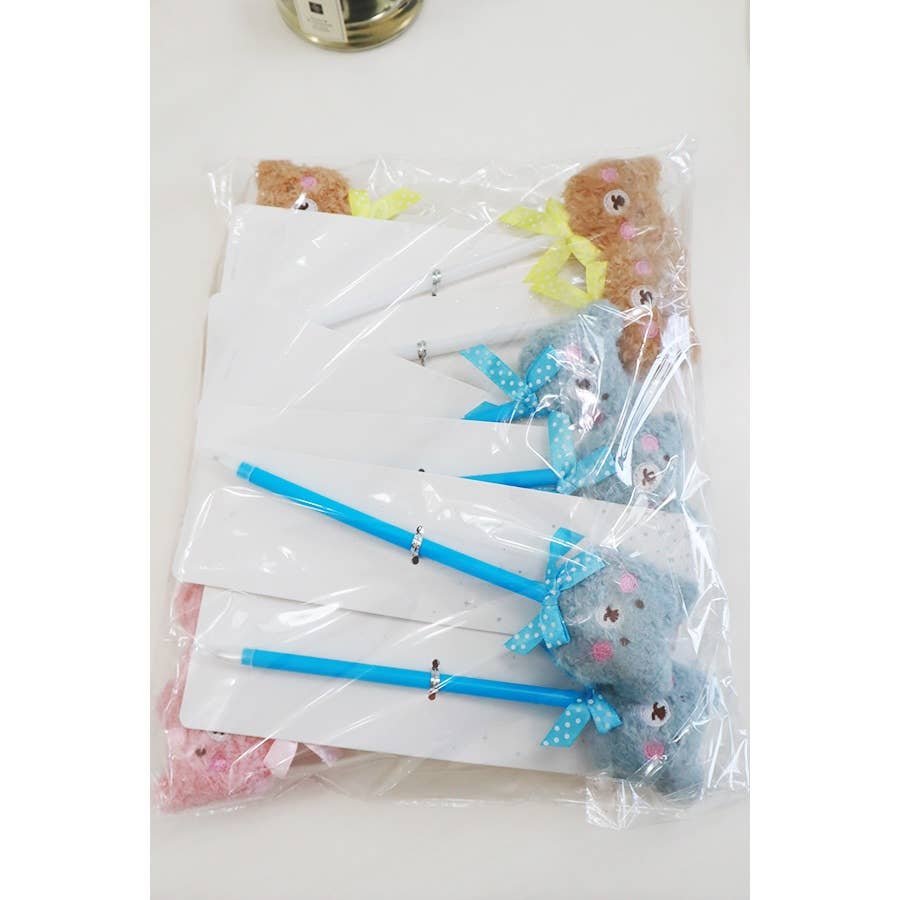 MIX COLOR Teddy Bear Plush Pen for wholesale on Faire6