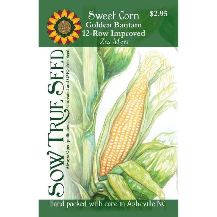 Sow True Seed - Wholesale Plant Seeds - Sweet Corn Seeds - Golden Bantam 12-Row Improved
