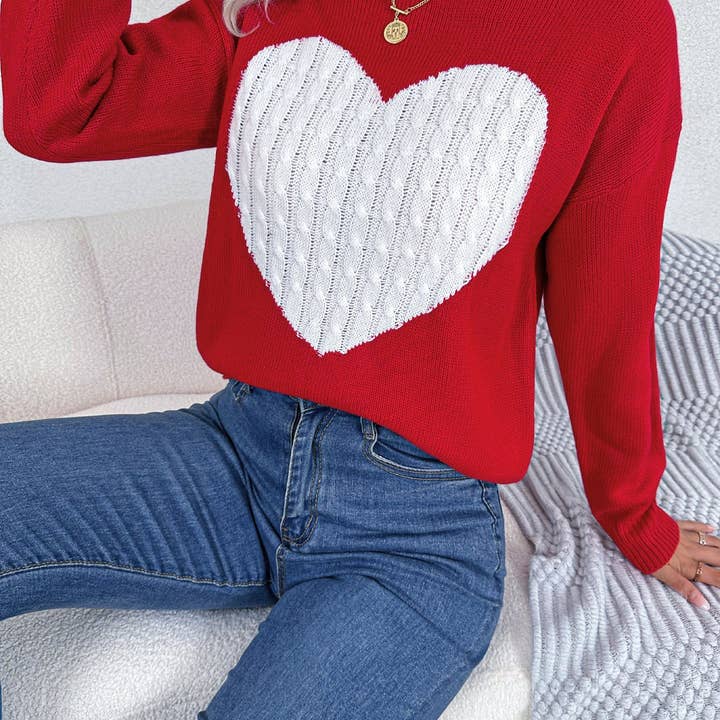 Masyal – wholesale Knitted jumper – Women′s – Autumn/Winter Long-Sleeved Valentine's Pullover Sweater1