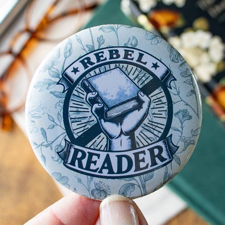 Pinback Button - Rebel reader for wholesale by Sunshine and Ravioli