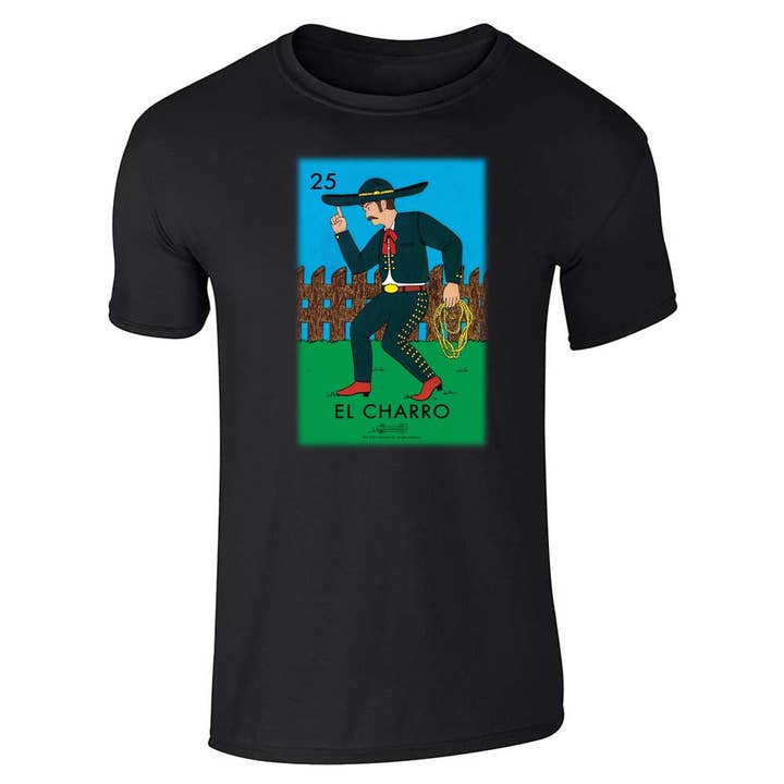 El Charro Cowboy Loteria Kort Mexikansk Bingo Unisex T-shirt för wholesale av Pop Threads