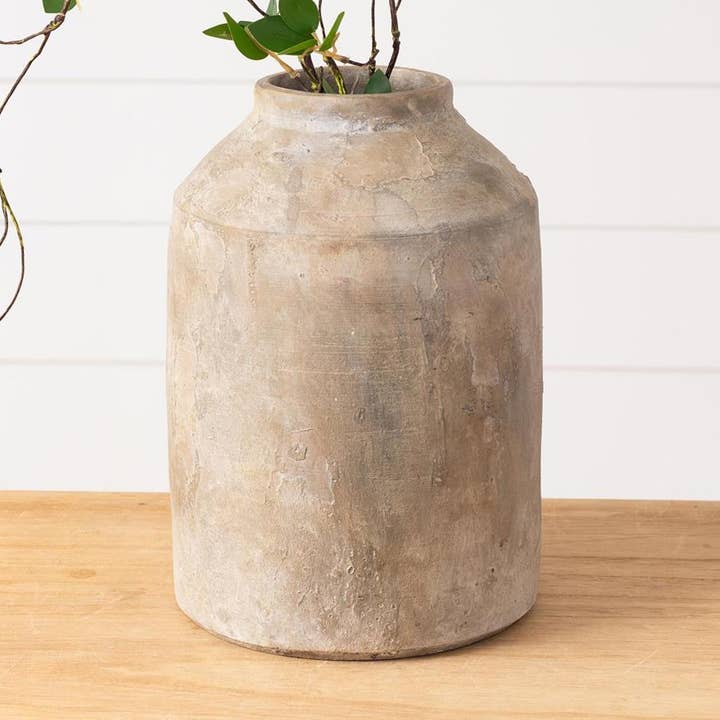Antiqued Gray Vase (PC) for wholesale by Audrey's Home & Gift