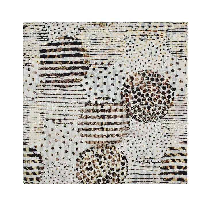 Tomlinson Geometrische Cirkels Zijde Vierkante Sjaal voor wholesale door Dupatta Designs