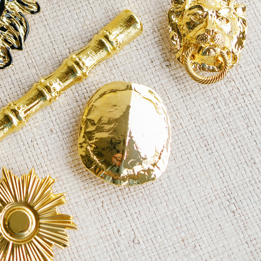 Garland Bags - Wholesale Riemgesp - Dames - Verwisselbare artisanale ceintuurgesp met schildpadschild in goud1