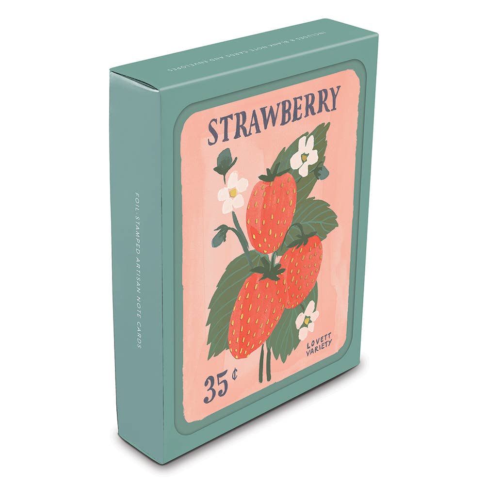 Studio Oh! - Wholesale Stationery/Notecard Set - Artisan Notecards Strawberry Seeds1