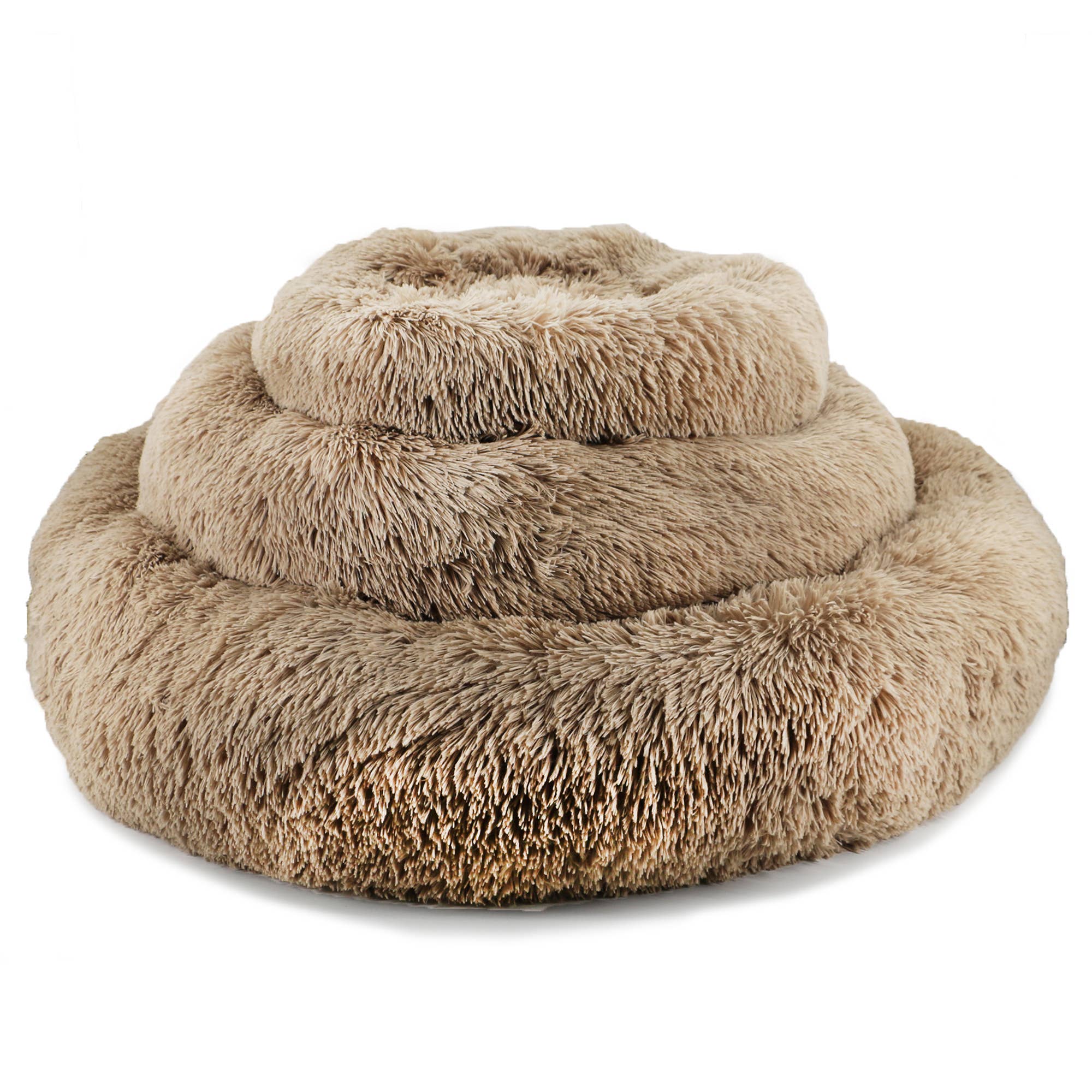 Ancol Pet Products Ltd - Wholesale Pet Bed - Dog - Super Soft Plush Donut Dog Bed Oatmeal4