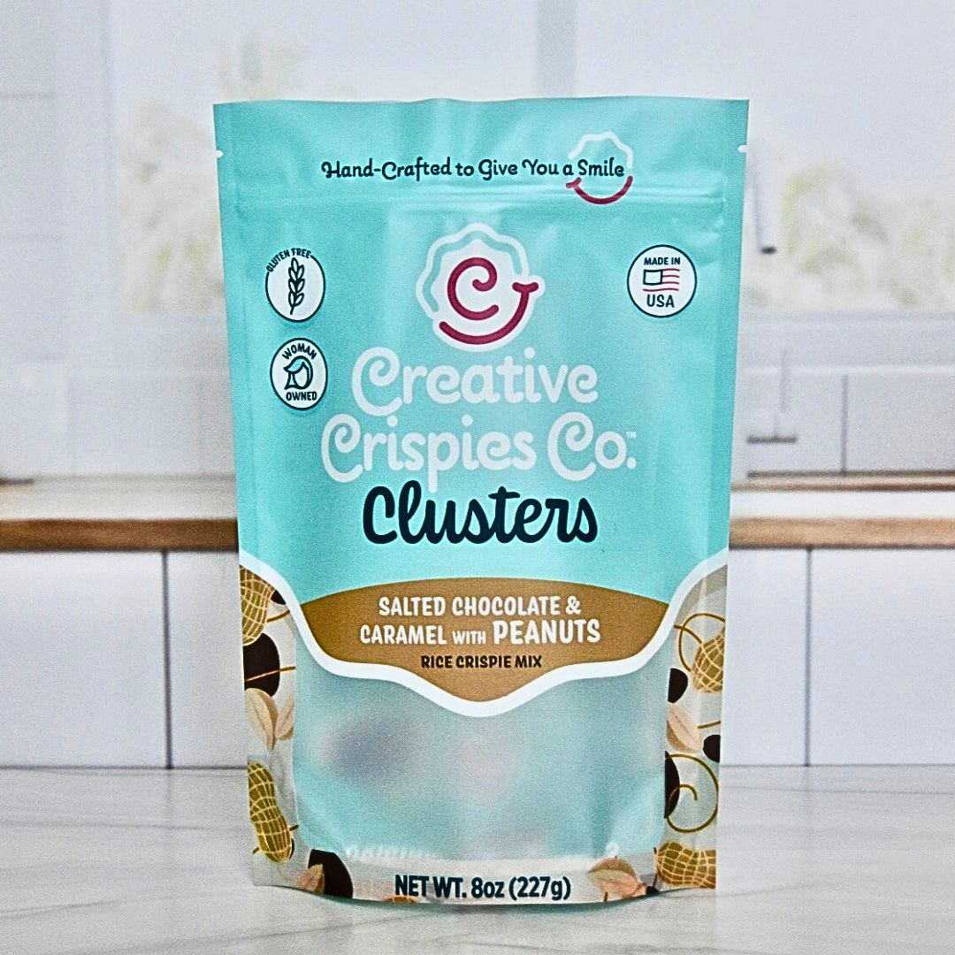 Creative Crispies Co. - Wholesale Chocolate Covered Sweets - "Clusters" Peanuts, Dark Chocolate, Caramel & Sea Salt -Cs 61