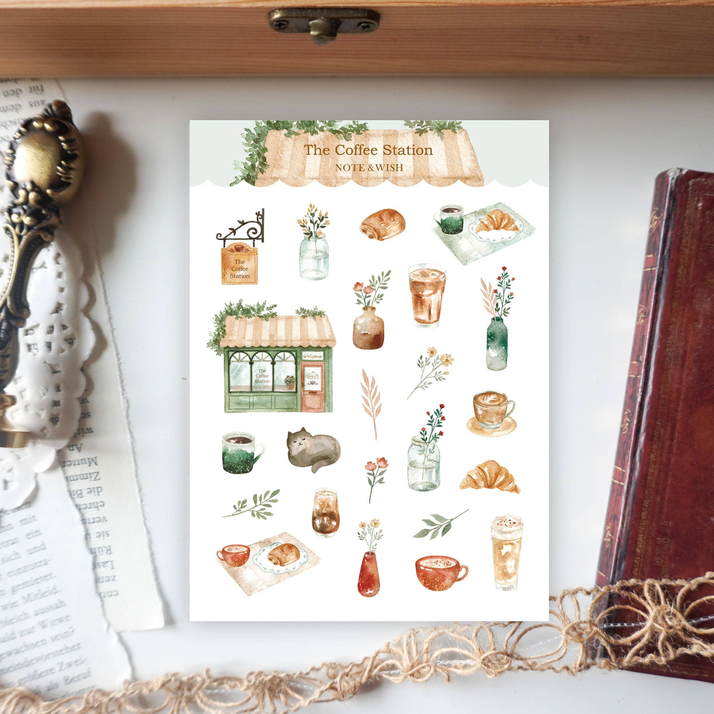 Note & Wish - Wholesale Sticker - Coffee Station - Washi Paper Stickers0