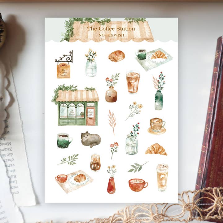 Coffee Station - Washi Paper Stickers for wholesale by Note & Wish