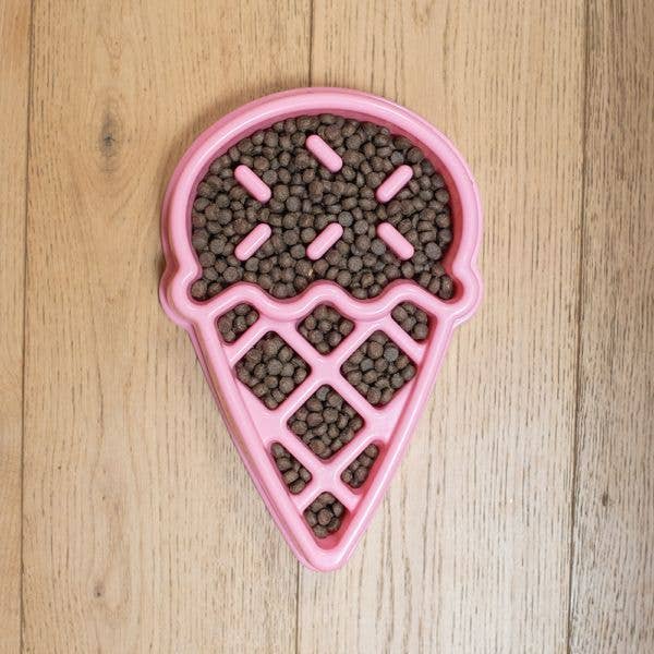 Pet Palette Distribution - Wholesale Pet Bowl - Cat/Dog - ZippyPaws Happy Bowls - Ice Cream2