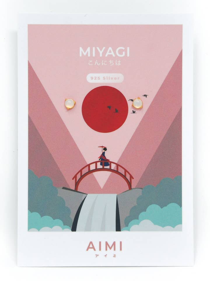 Pendientes MIYAGI | Joyería de acero inoxidable en oro y plata para venta al por mayor de LITTLE JEWELLERY STORIES